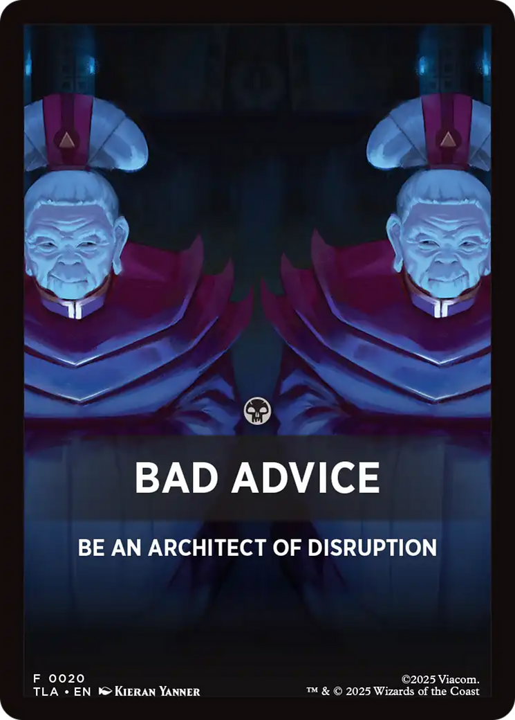 Bad Advice Theme Card [Avatar: The Last Airbender Tokens] | Mega City Incorporated