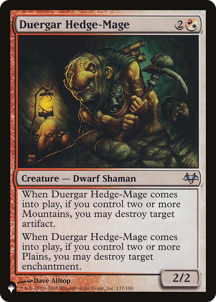 Duergar Hedge-Mage [The List] | Mega City Incorporated