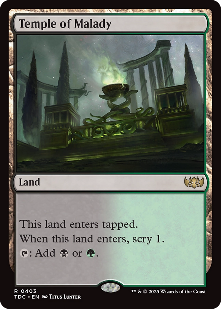 Temple of Malady [Tarkir: Dragonstorm Commander] | Mega City Incorporated