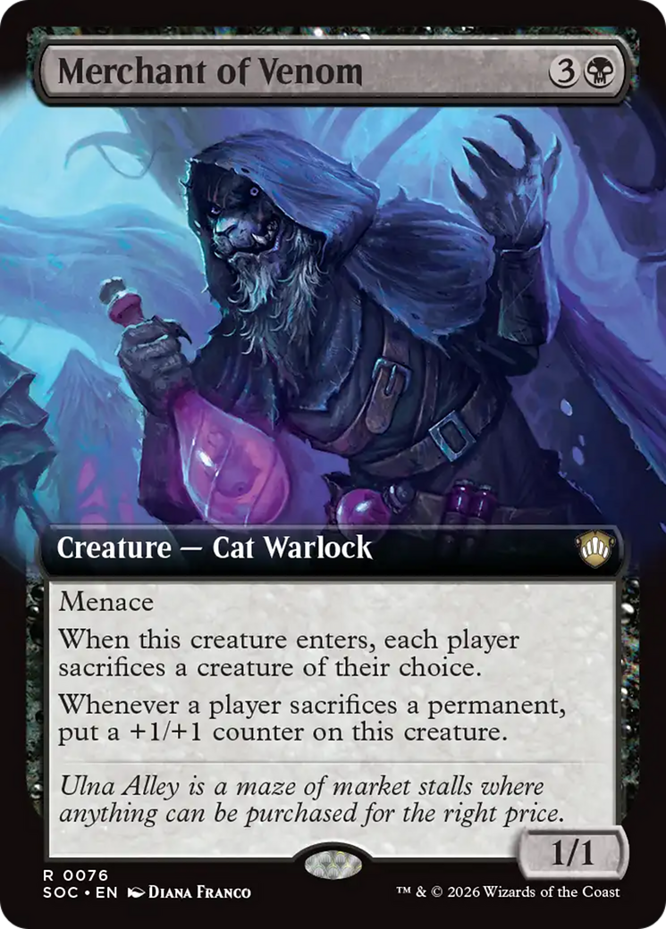 Merchant of Venom (Extended Art) [Secrets of Strixhaven Commander] | Mega City Incorporated