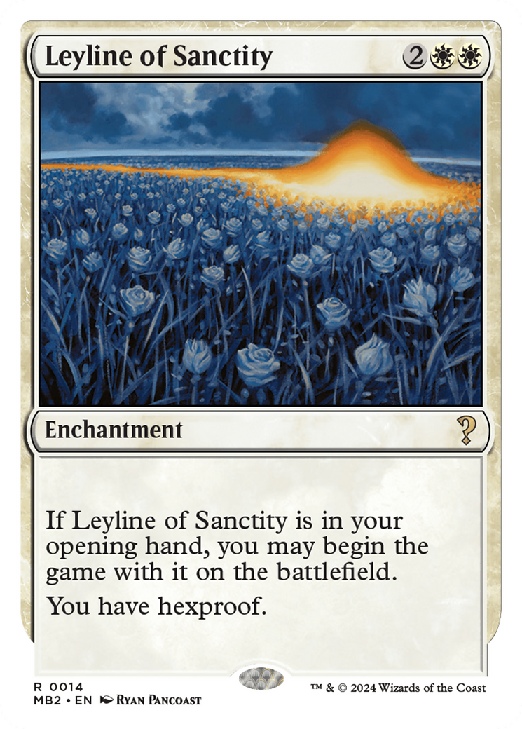 Leyline of Sanctity (White Border) [Mystery Booster 2] | Mega City Incorporated