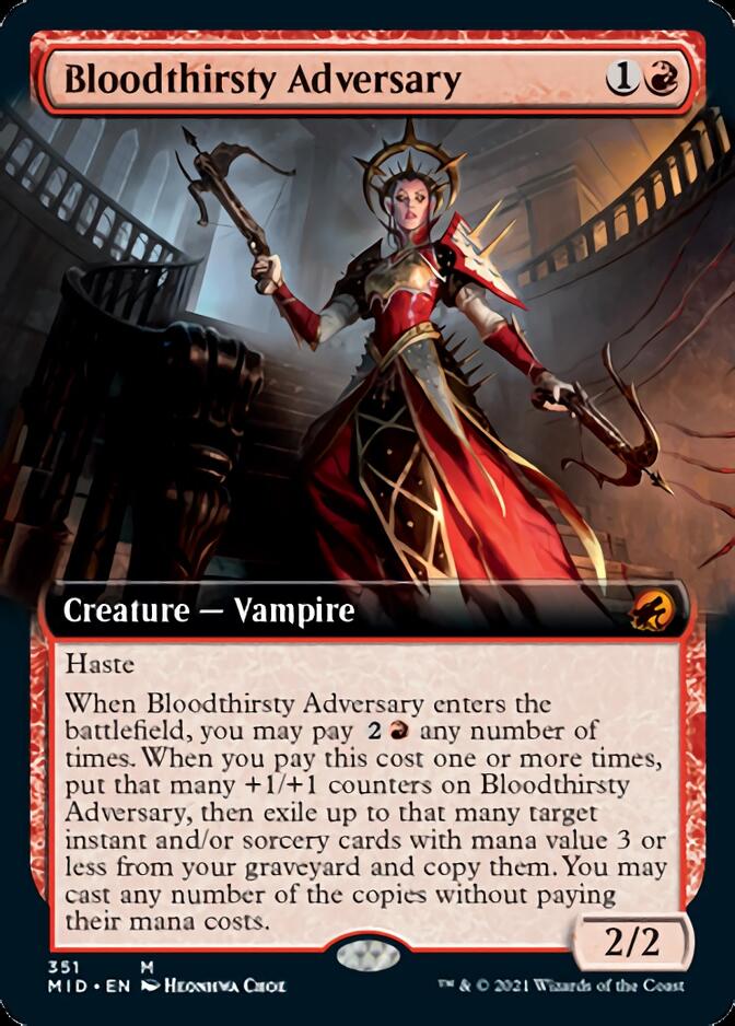 Bloodthirsty Adversary (Extended Art) [Innistrad: Midnight Hunt] | Mega City Incorporated