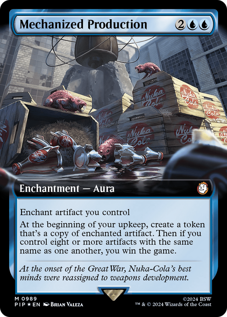 Mechanized Production (Extended Art) (Surge Foil) [Fallout] | Mega City Incorporated