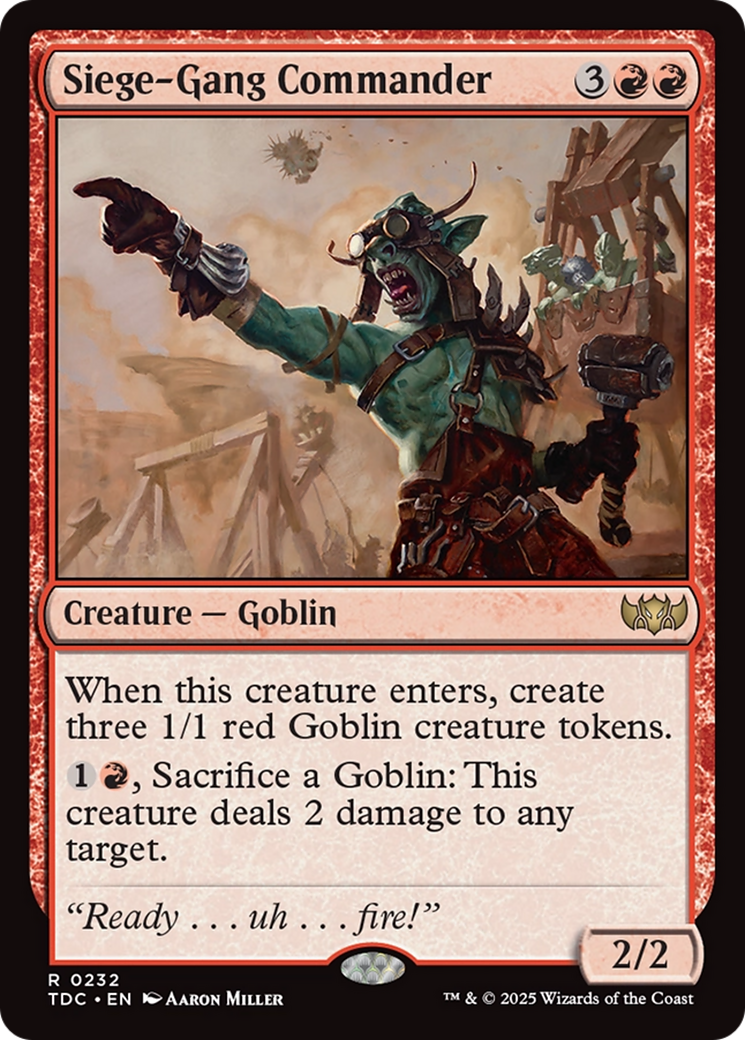 Siege-Gang Commander [Tarkir: Dragonstorm Commander] | Mega City Incorporated