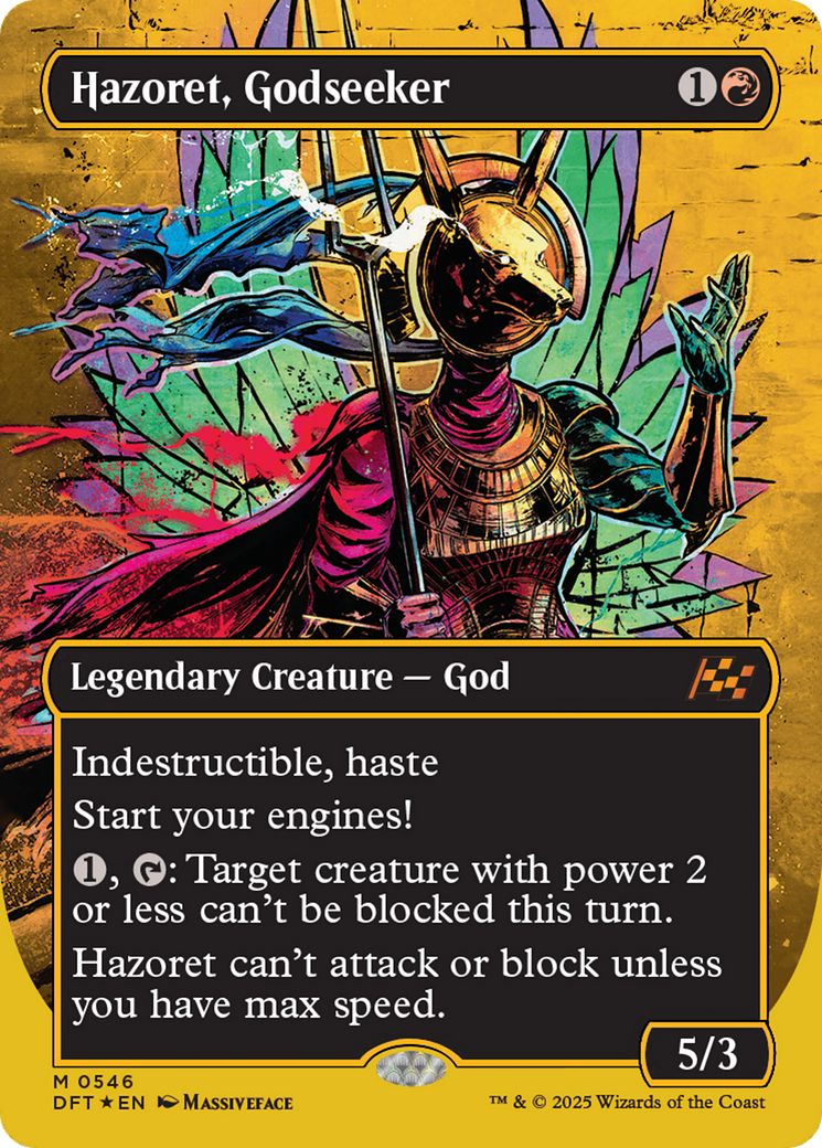 Hazoret, Godseeker (Borderless) (First-Place Foil) [Aetherdrift] | Mega City Incorporated