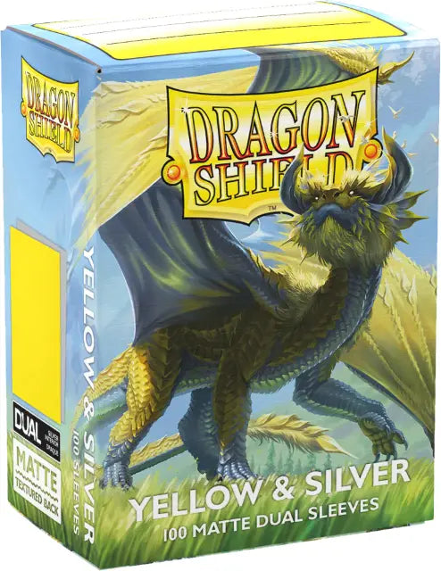 Dragon Shield Sleeves Matte Dual Yellow & Silver | Mega City Incorporated