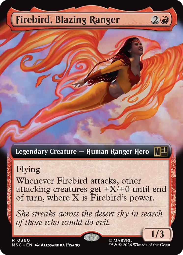 Firebird, Blazing Ranger (Extended Art) [Marvel Super Heroes Commander] | Mega City Incorporated