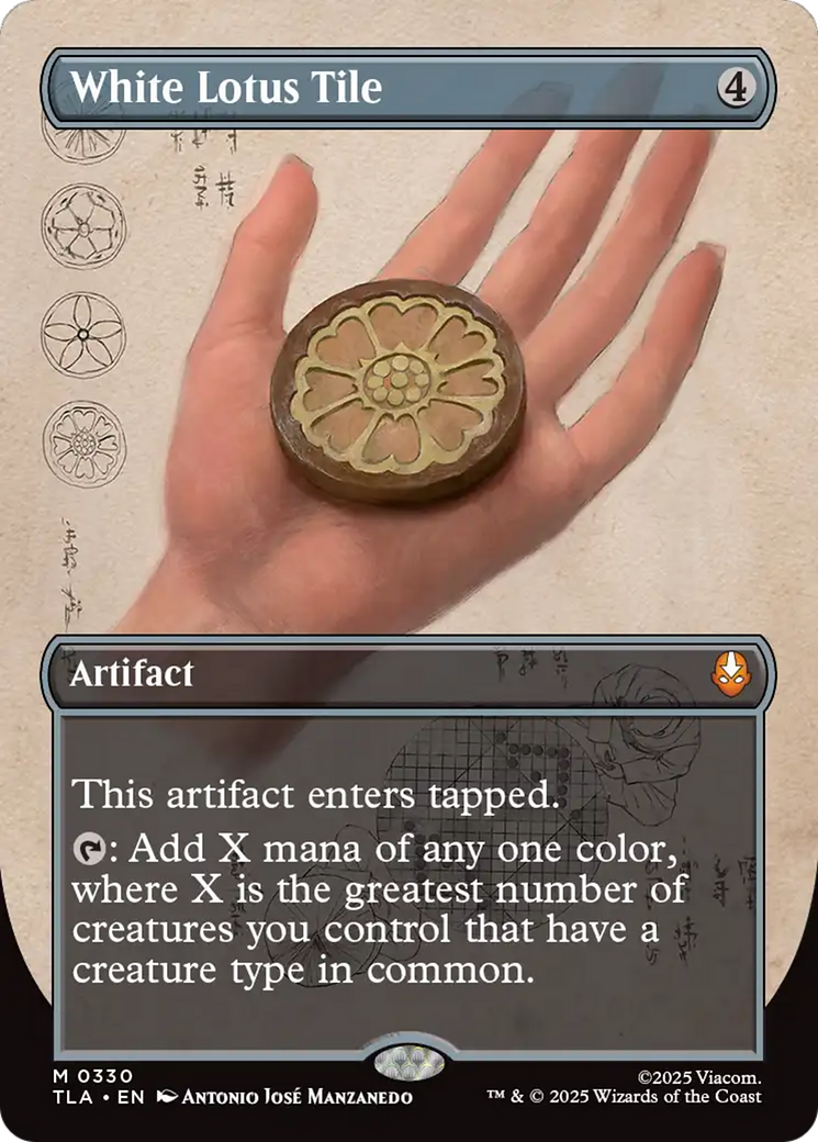 White Lotus Tile (Borderless) [Avatar: The Last Airbender] | Mega City Incorporated