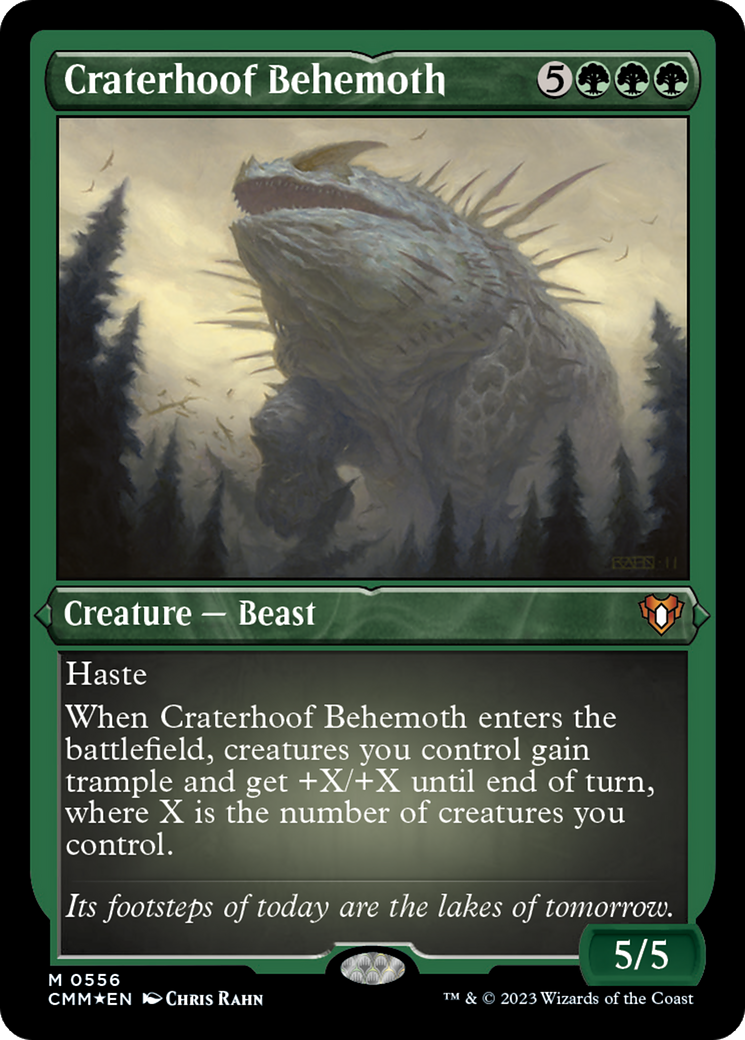 Craterhoof Behemoth (Foil Etched) [Commander Masters] | Mega City Incorporated