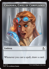 Chandra, Chill of Compliance // Chandra, Torch of Defiance Double-Sided Token [Reality Fracture Tokens] | Mega City Incorporated