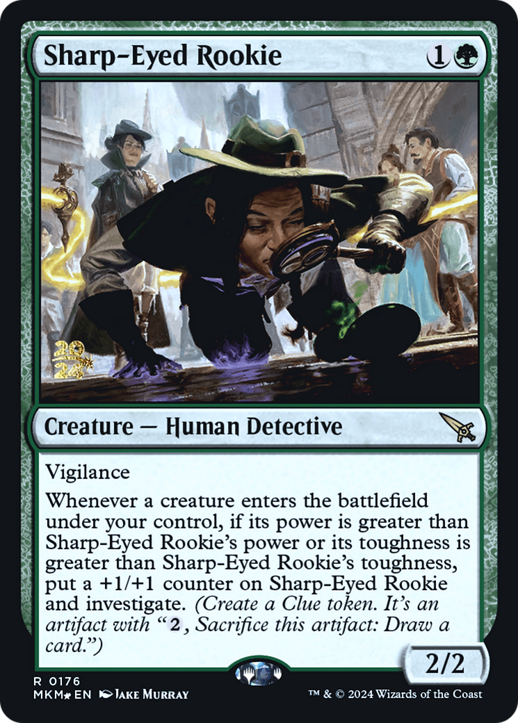 Sharp-Eyed Rookie [Murders at Karlov Manor Prerelease Promos] | Mega City Incorporated