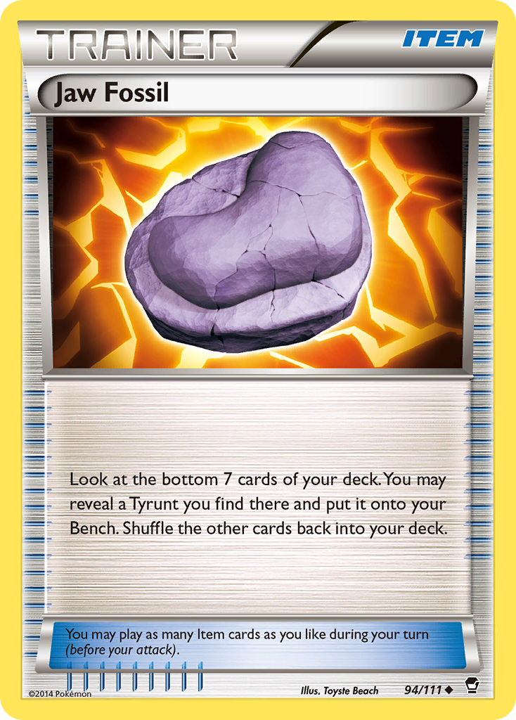 Jaw Fossil (94/111) [XY: Furious Fists] | Mega City Incorporated