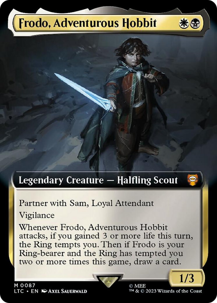 Frodo, Adventurous Hobbit (Extended Art) [The Lord of the Rings: Tales of Middle-Earth Commander] | Mega City Incorporated