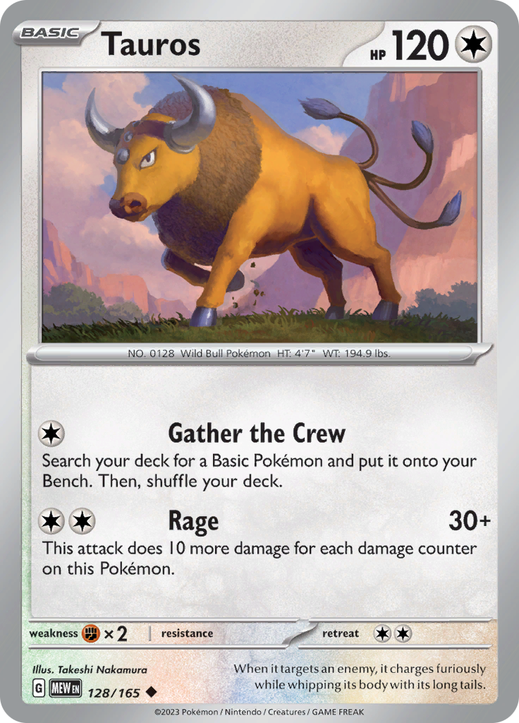 Tauros (128/165) [Scarlet & Violet 151] | Mega City Incorporated