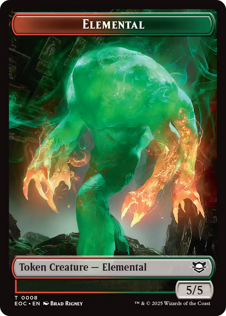 Beast (0006) // Elemental (0008) Double-Sided Token [Edge of Eternities Commander Tokens] | Mega City Incorporated