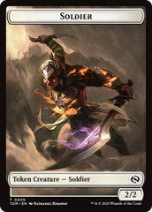 Soldier (0004) // Soldier (0005) Double-Sided Token [Tarkir: Dragonstorm Tokens] | Mega City Incorporated