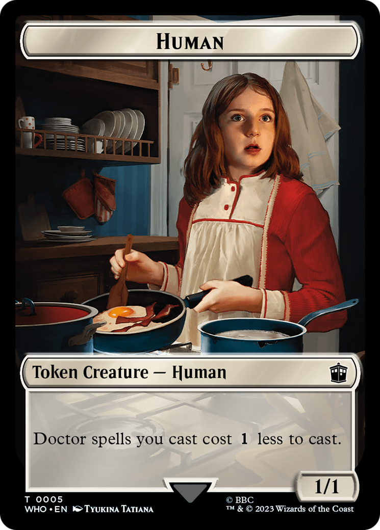 Human (0005) // Food (0026) Double-Sided Token [Doctor Who Tokens] | Mega City Incorporated