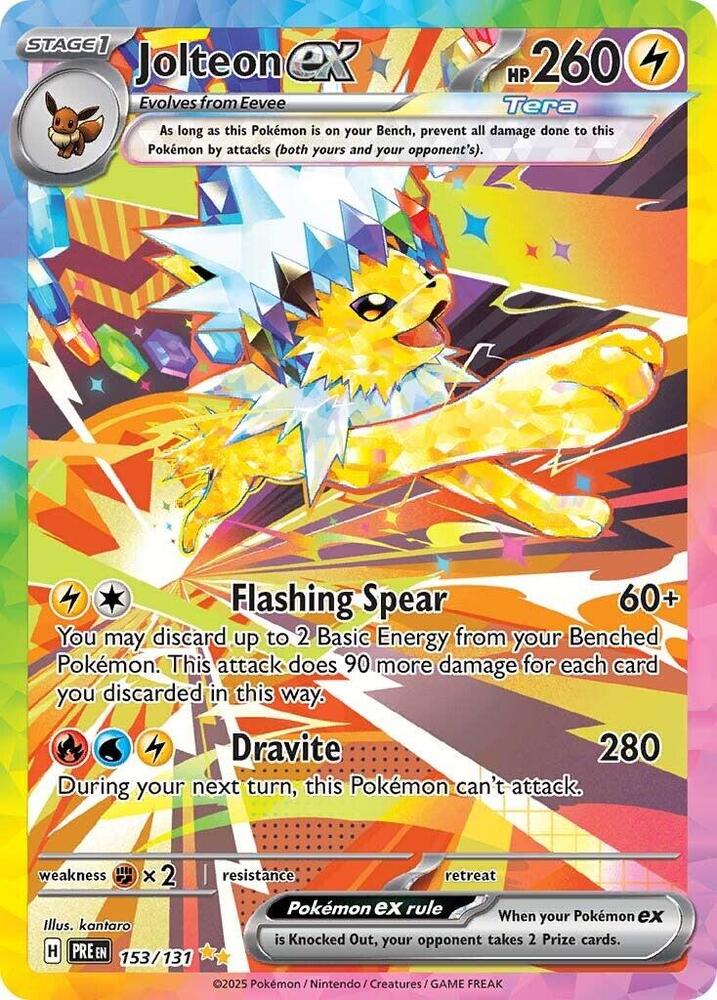 Jolteon ex (153/131) [Scarlet & Violet: Prismatic Evolutions] | Mega City Incorporated