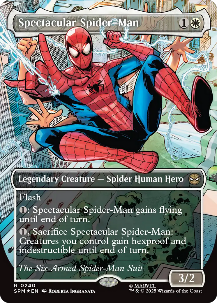 Spectacular Spider-Man (0240) (Borderless) (Textured Foil) [Marvel's Spider-Man] | Mega City Incorporated