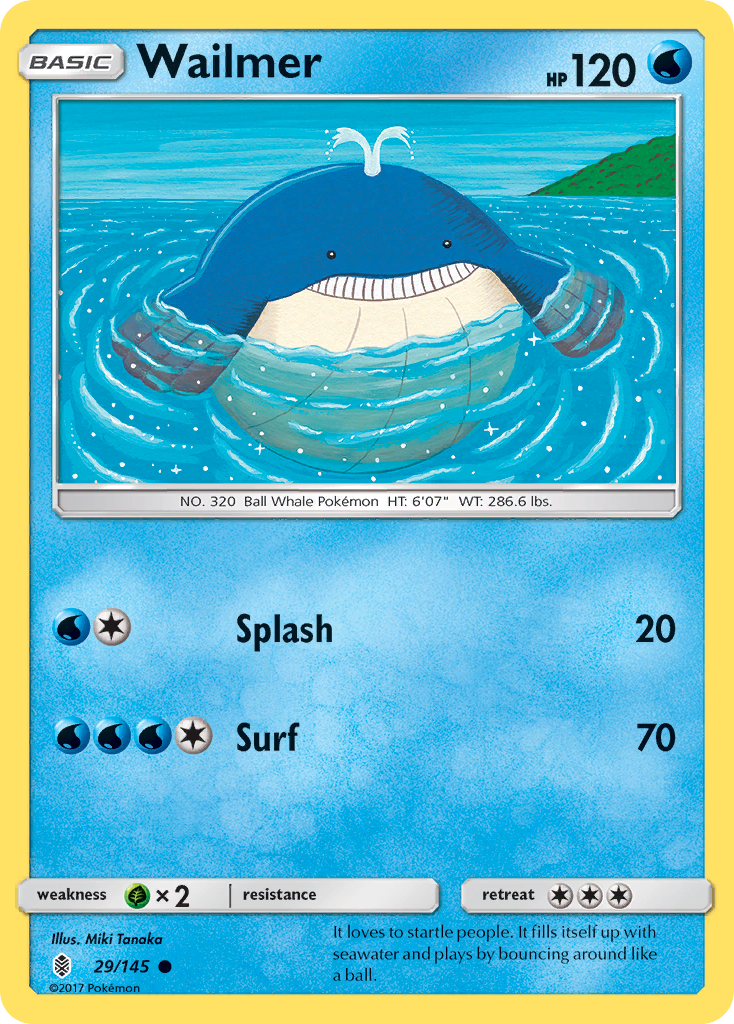 Wailmer (29/145) [Sun & Moon: Guardians Rising] | Mega City Incorporated