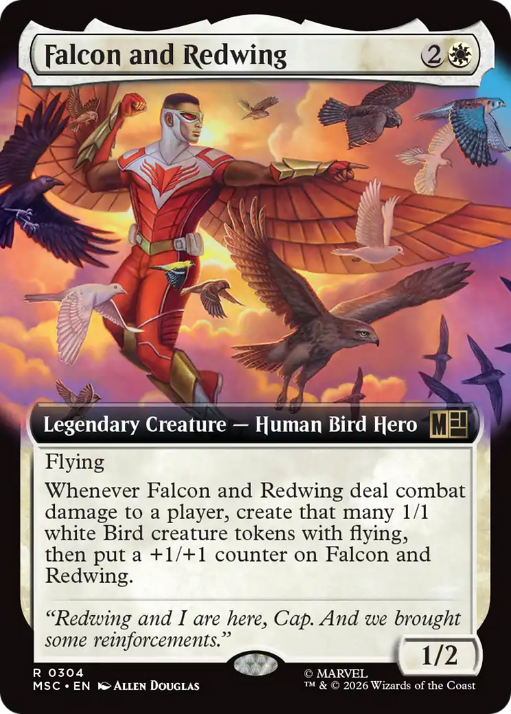 Falcon and Redwing (Extended Art) [Marvel Super Heroes Commander] | Mega City Incorporated