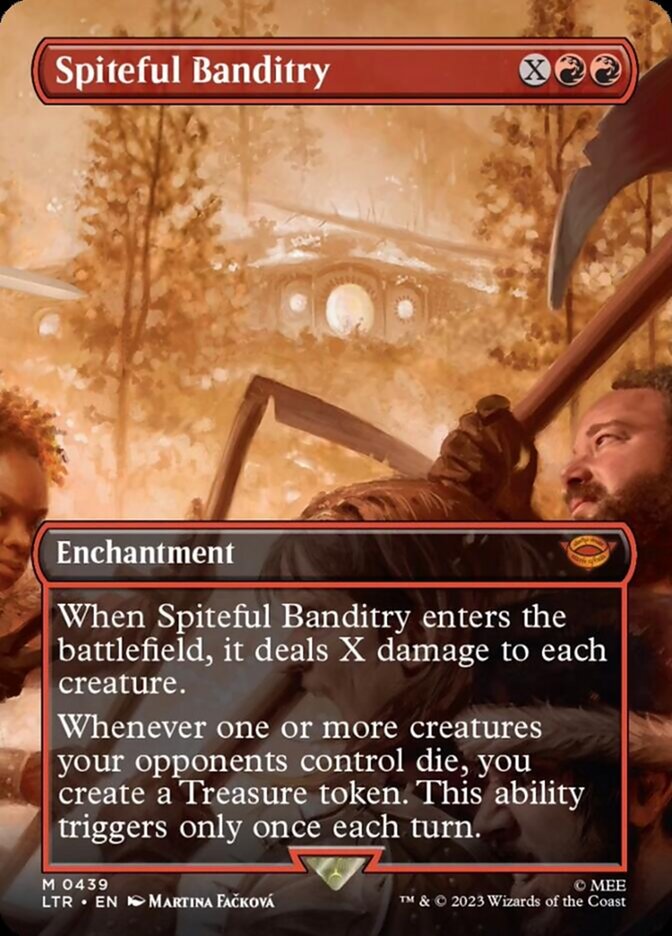 Spiteful Banditry (Borderless Alternate Art) [The Lord of the Rings: Tales of Middle-Earth] | Mega City Incorporated