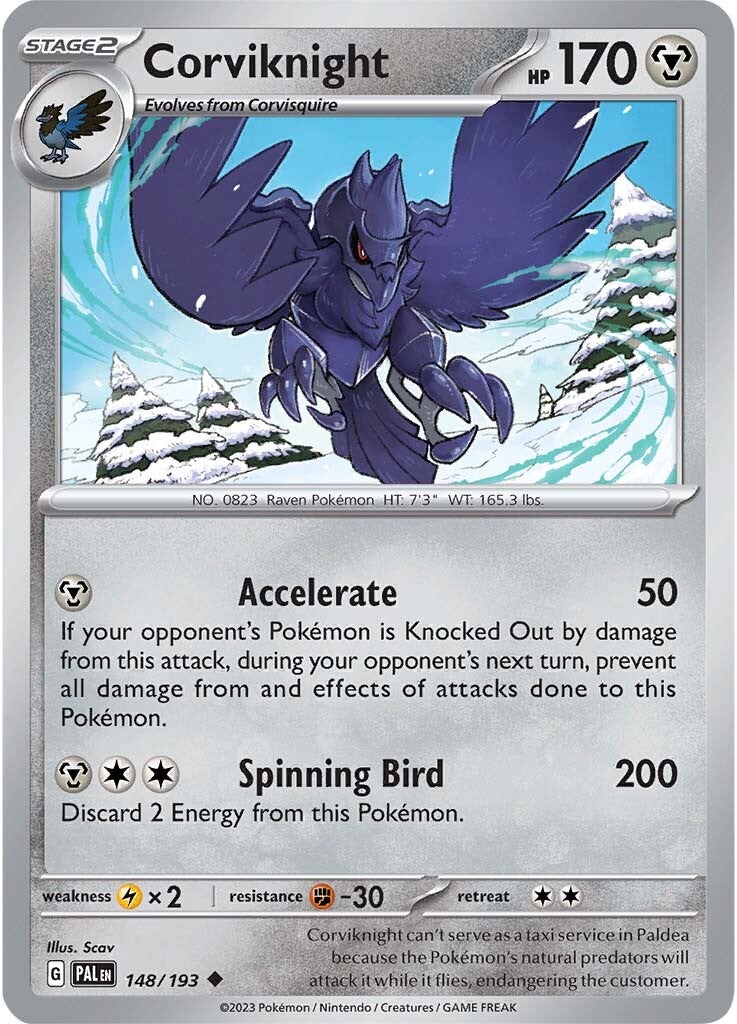 Corviknight (148/193) [Scarlet & Violet: Paldea Evolved] | Mega City Incorporated