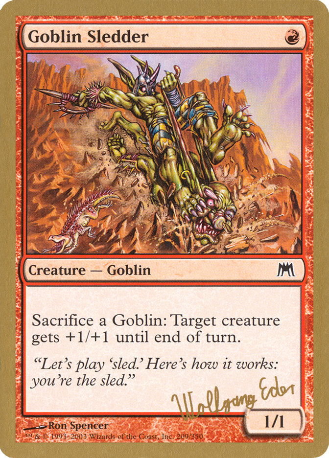 Goblin Sledder (Wolfgang Eder) [World Championship Decks 2003] | Mega City Incorporated