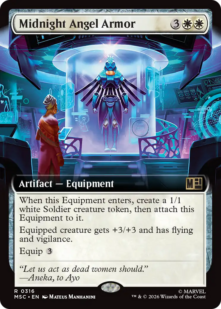 Midnight Angel Armor (Extended Art) [Marvel Super Heroes Commander] | Mega City Incorporated