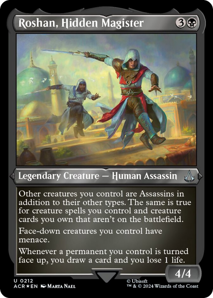 Roshan, Hidden Magister (Foil Etched) [Assassin's Creed] | Mega City Incorporated