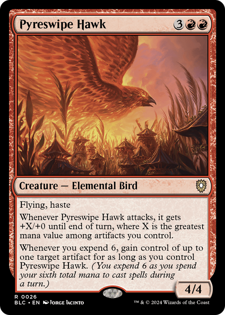 Pyreswipe Hawk [Bloomburrow Commander] | Mega City Incorporated