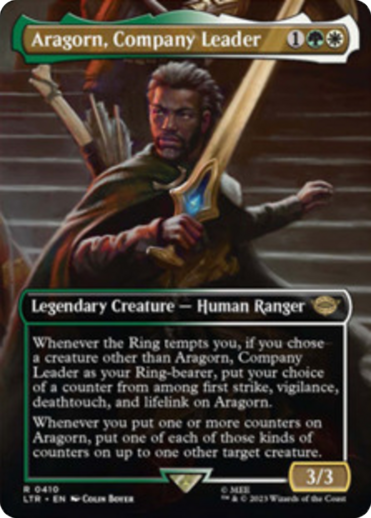 Aragorn, Company Leader (Borderless Alternate Art) [The Lord of the Rings: Tales of Middle-Earth] | Mega City Incorporated