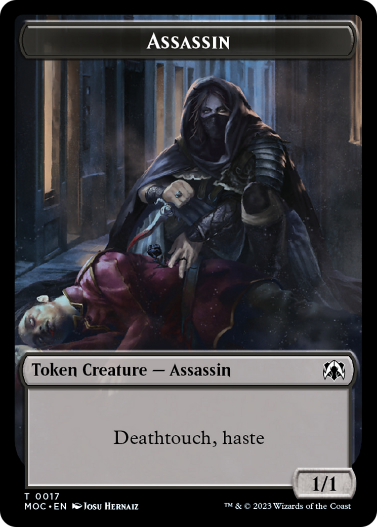 Assassin // Knight (10) Double-Sided Token [March of the Machine Commander Tokens] | Mega City Incorporated