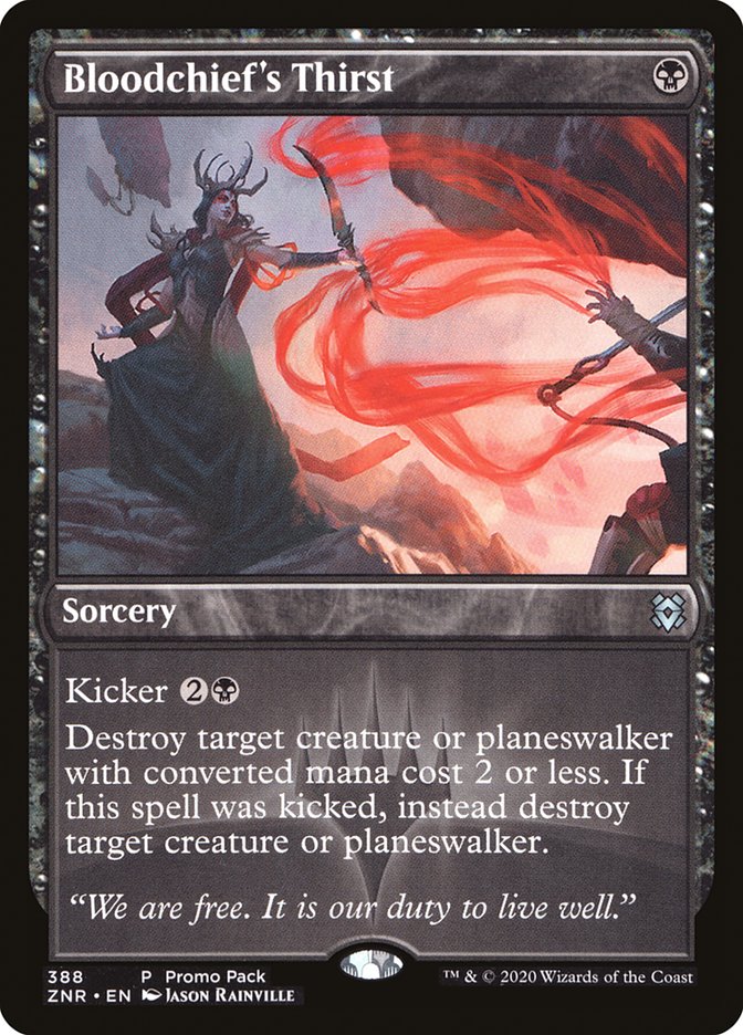 Bloodchief's Thirst (Promo Pack) [Zendikar Rising Promos] | Mega City Incorporated