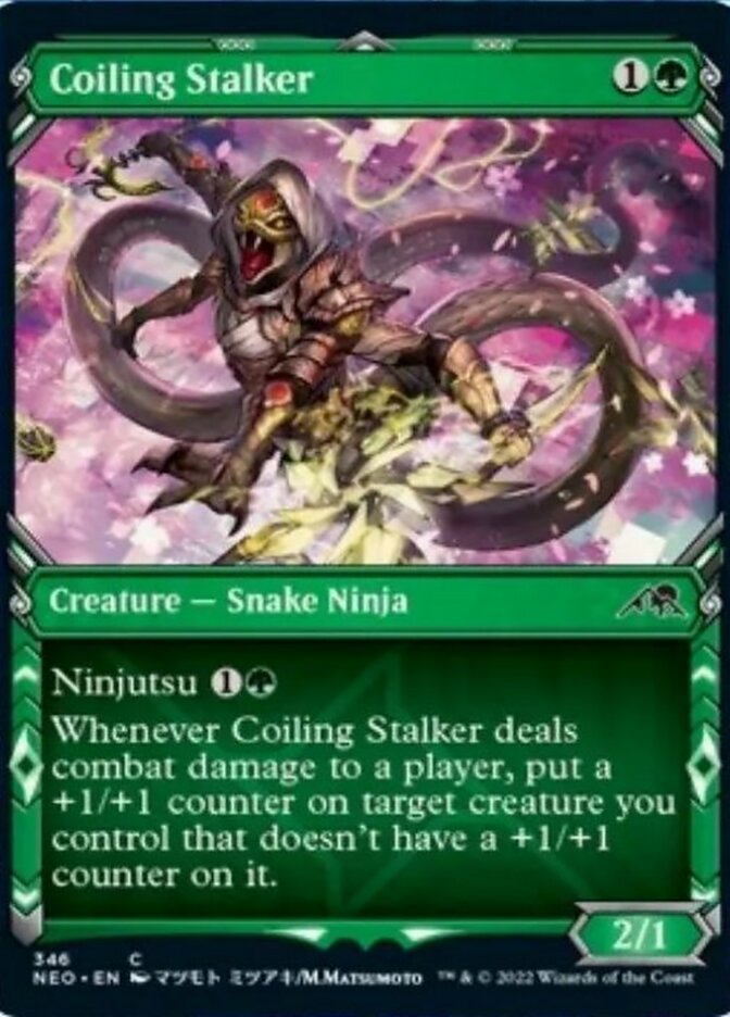 Coiling Stalker (Showcase Ninja) [Kamigawa: Neon Dynasty] | Mega City Incorporated
