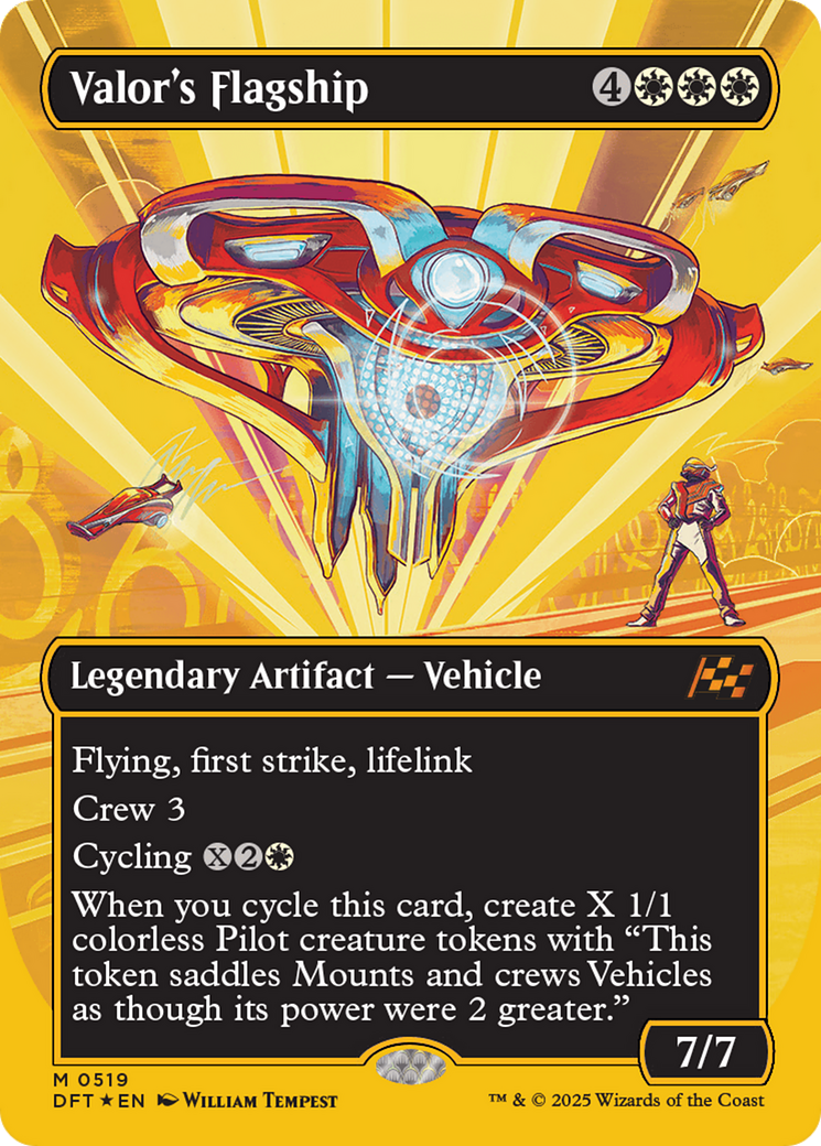 Valor's Flagship (Borderless) (First-Place Foil) [Aetherdrift] | Mega City Incorporated