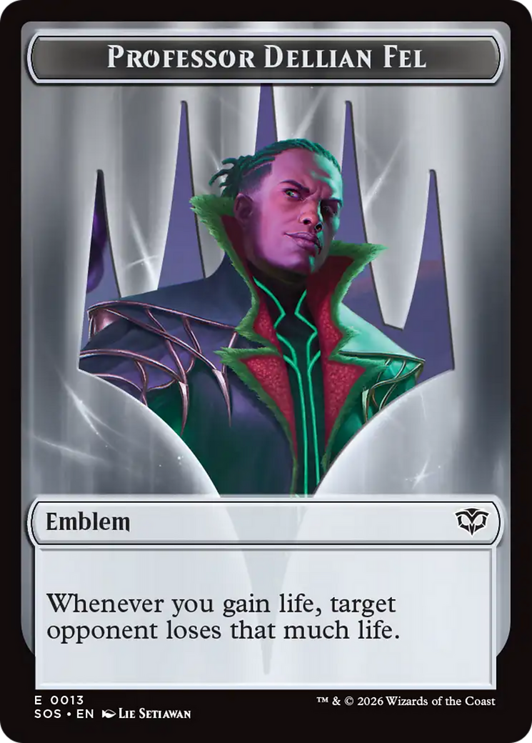 Professor Dellian Fel // Pest (0008) Double-Sided Token [Secrets of Strixhaven Tokens] | Mega City Incorporated