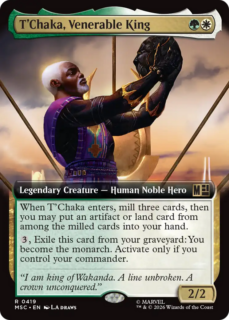T'Chaka, Venerable King (Extended Art) [Marvel Super Heroes Commander] | Mega City Incorporated