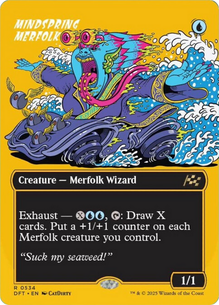 Mindspring Merfolk (Borderless) (First-Place Foil) [Aetherdrift] | Mega City Incorporated