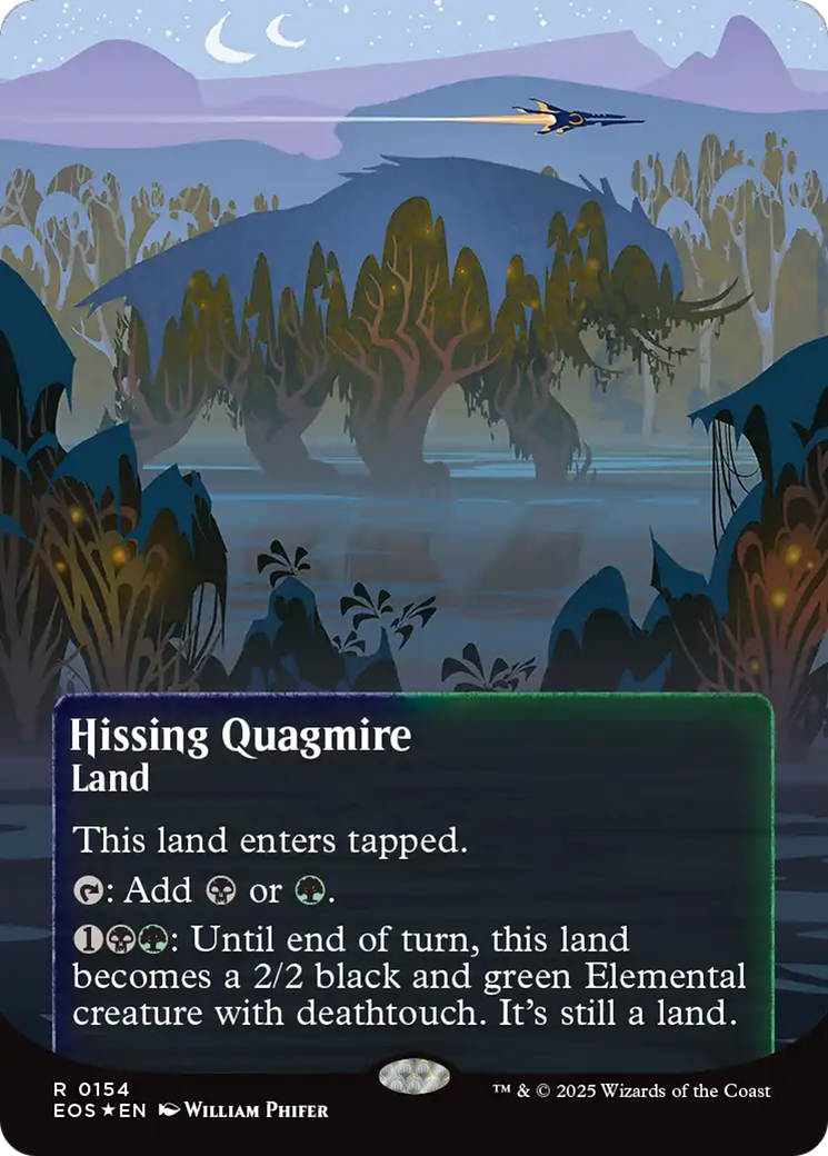 Hissing Quagmire (0154) (Borderless) (Galaxy Foil) [Edge of Eternities: Stellar Sights] | Mega City Incorporated