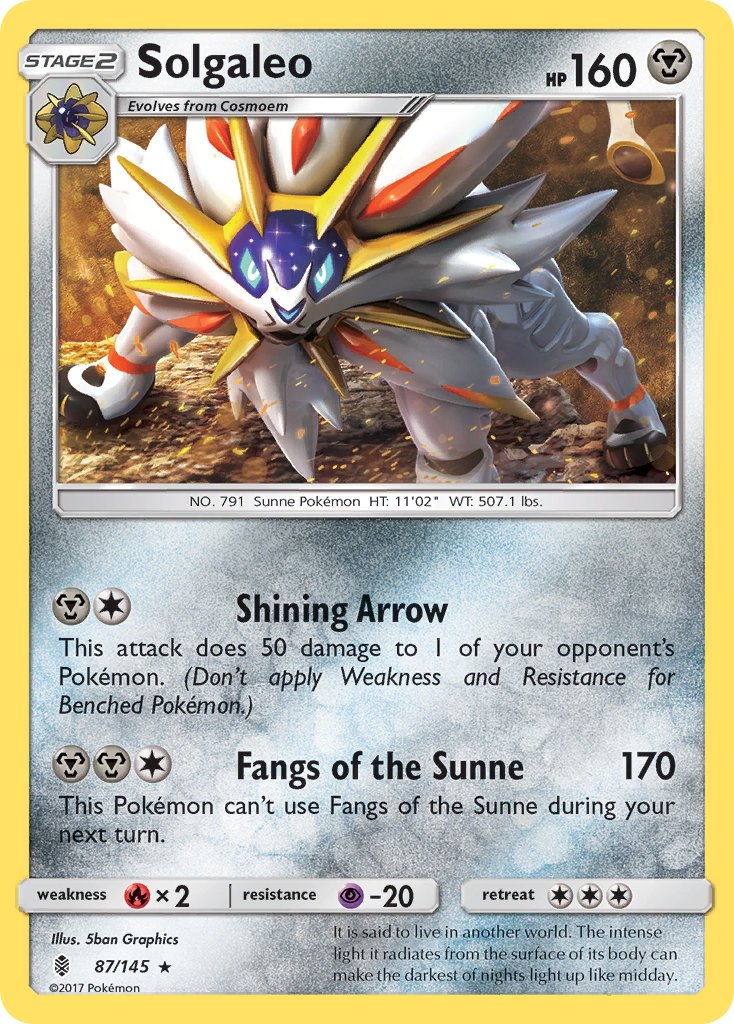 Solgaleo (87/145) (Theme Deck Exclusive) [Sun & Moon: Guardians Rising] | Mega City Incorporated