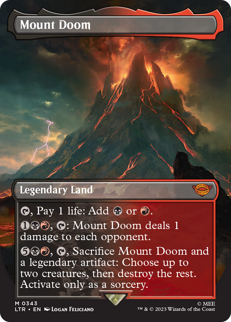 Mount Doom (Borderless Alternate Art) [The Lord of the Rings: Tales of Middle-Earth] | Mega City Incorporated