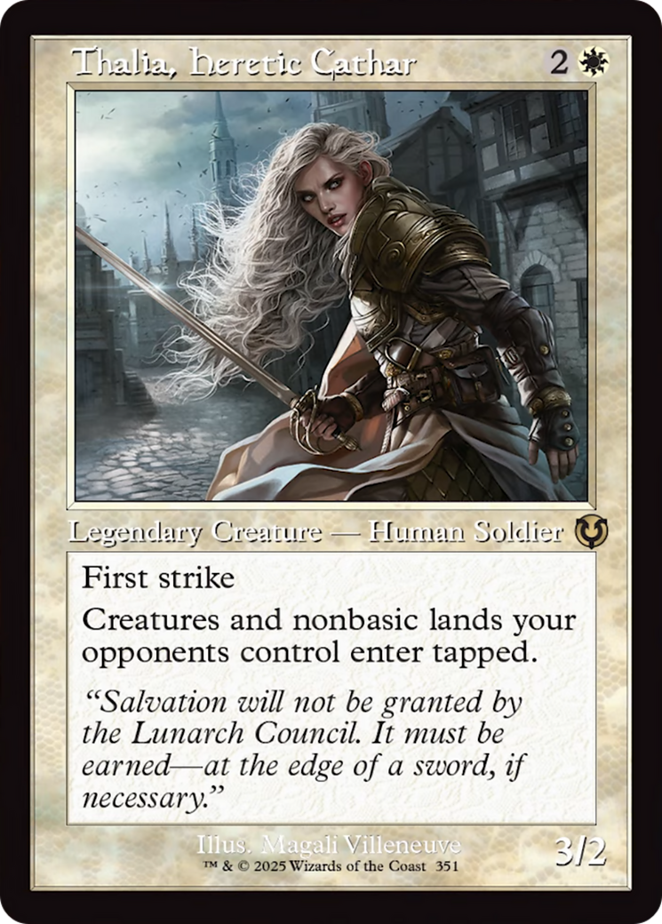 Thalia, Heretic Cathar (Retro Frame) [Innistrad Remastered] | Mega City Incorporated