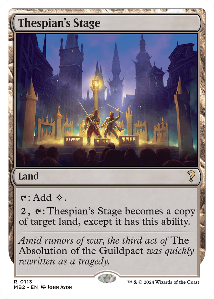 Thespian's Stage (White Border) [Mystery Booster 2] | Mega City Incorporated