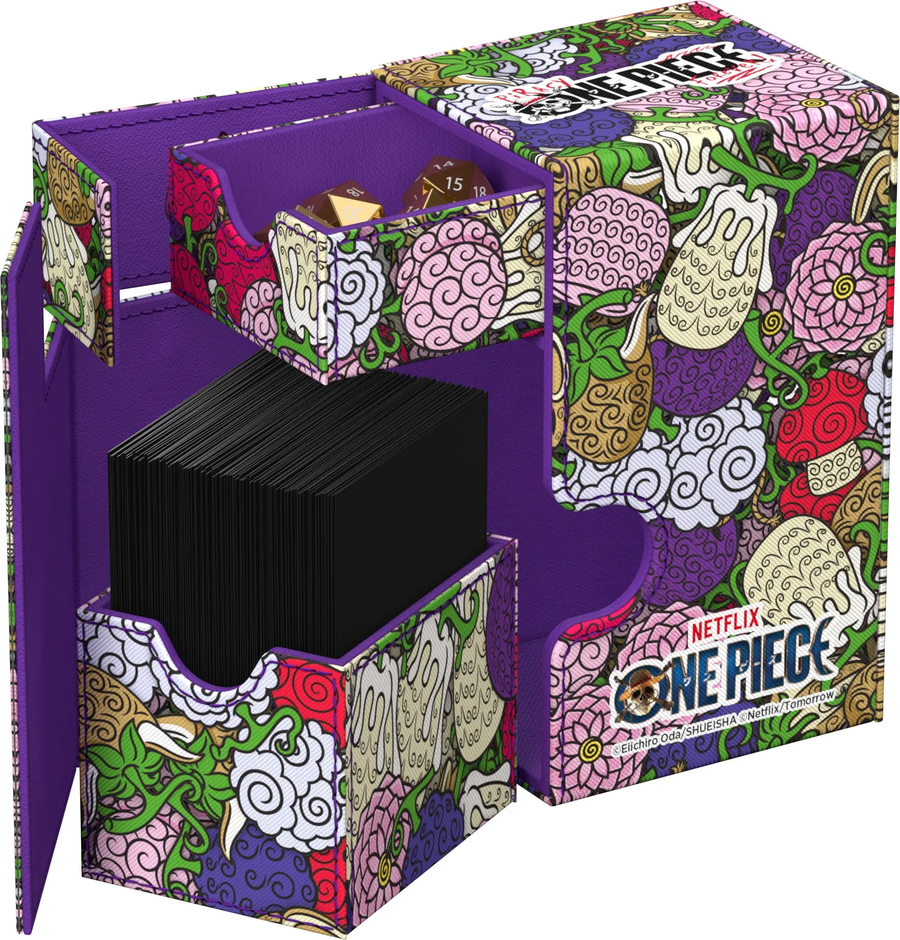 Ultimate Guard Deck Case Flip n Tray 80+ One Piece Devils Fruit Pattern | Mega City Incorporated