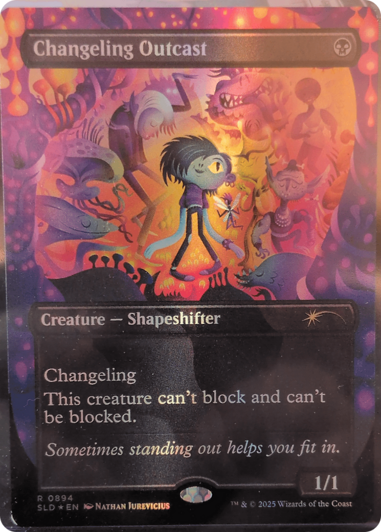 Changeling Outcast (Rainbow Foil) [Secret Lair Drop Series] | Mega City Incorporated