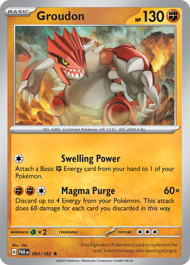 Groudon (093/182) [Scarlet & Violet: Paradox Rift] | Mega City Incorporated