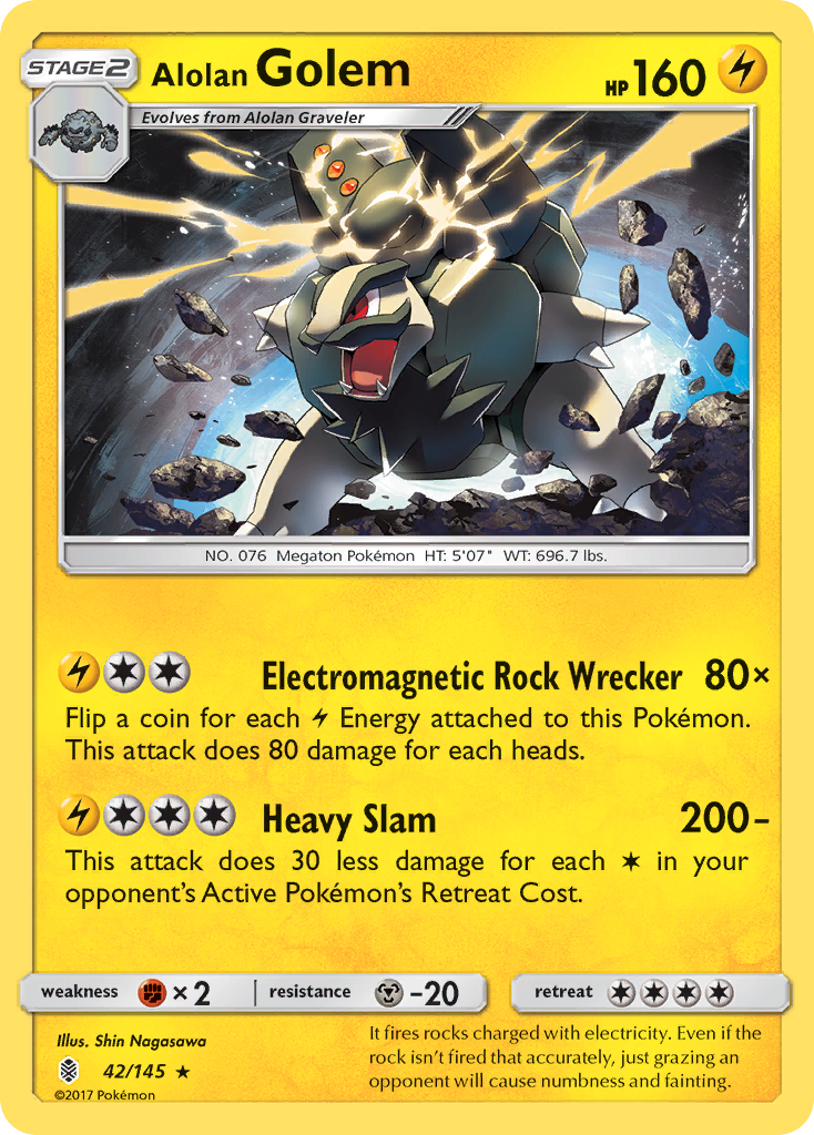 Alolan Golem (42/145) [Sun & Moon: Guardians Rising] | Mega City Incorporated