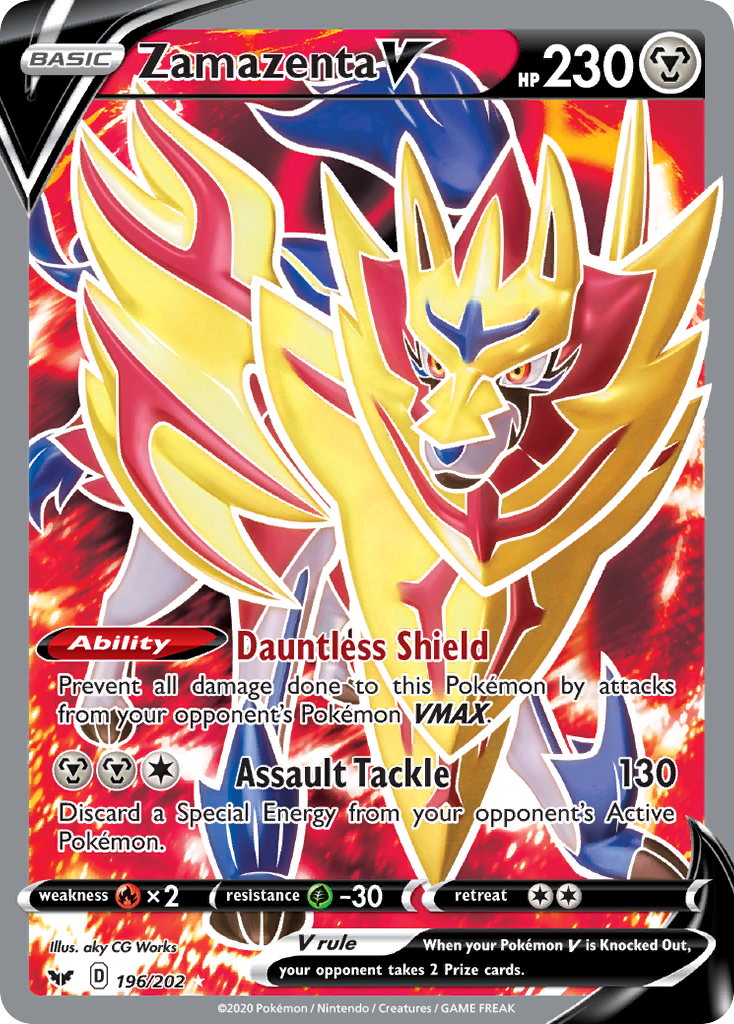 Zamazenta V (196/202) [Sword & Shield: Base Set] | Mega City Incorporated