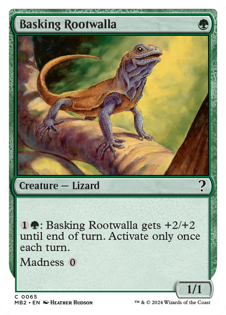 Basking Rootwalla (White Border) [Mystery Booster 2] | Mega City Incorporated